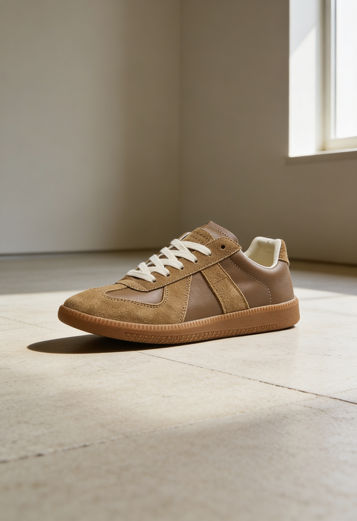Men's German Army Trainers with Suede & Leather Upper