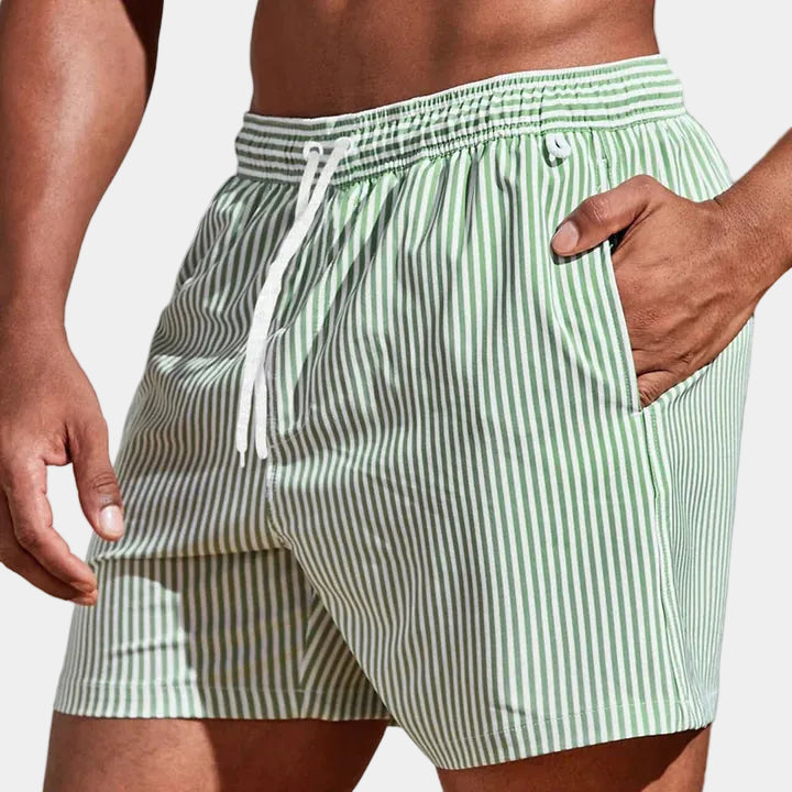 Men’s Striped Shorts | Casual Drawstring Summer Shorts