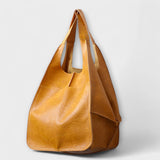 Women's Oversized Vegan Leather Tote Shoulder Bag with Front Pocket for Work, Shopping and Travel