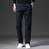 Men's Stretch Chino Slim Fit Casual Elastic Waist