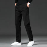 Men's Stretch Chino Slim Fit Casual Elastic Waist